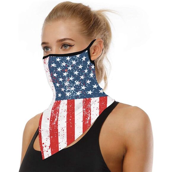 AIEOE American Flag Neck Gaiter Bandana Face Mask Scarf Unisex Multicolor - Picture 3 of 8